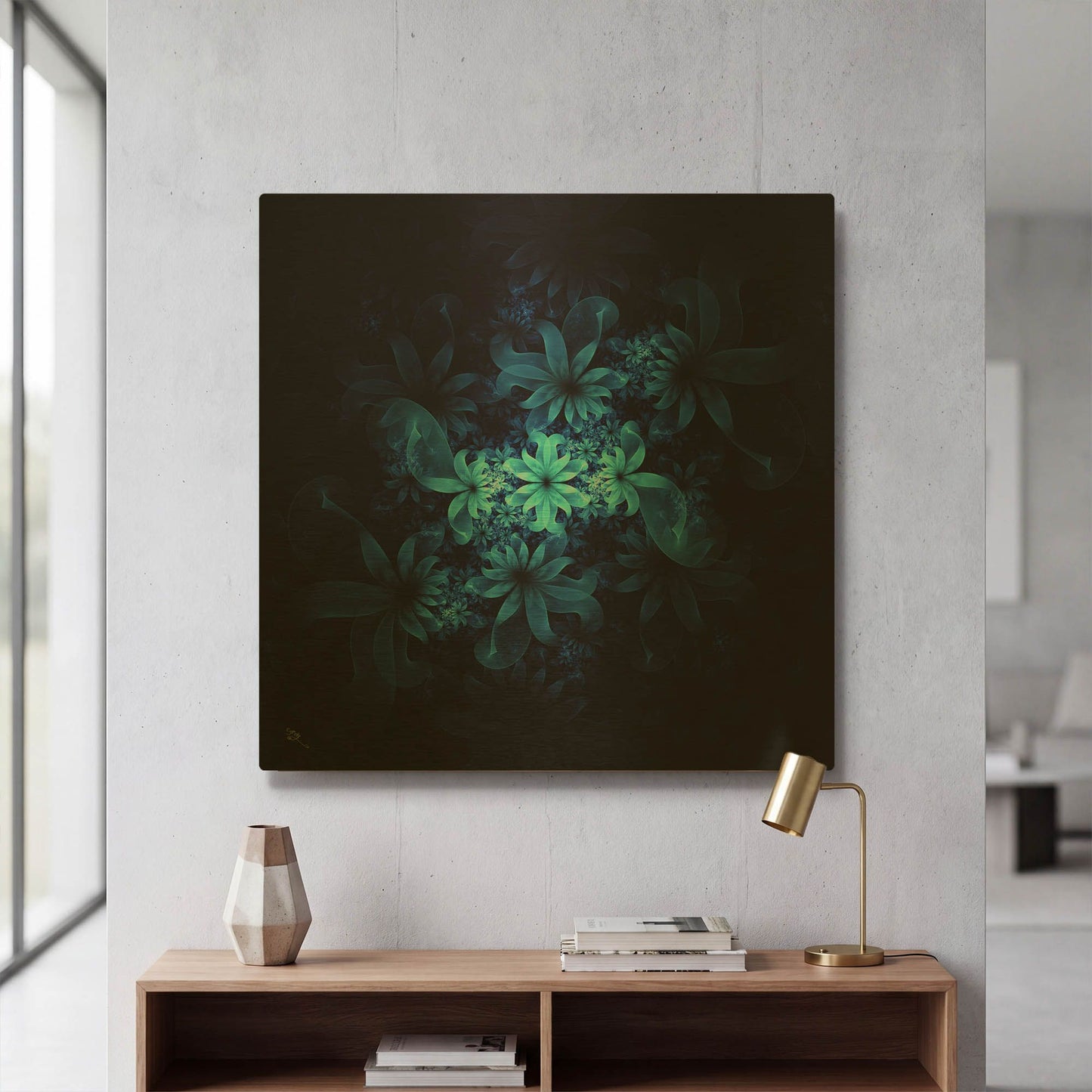 'Luminous Flowers' By Cameron Gray Gold Metal Wall Art