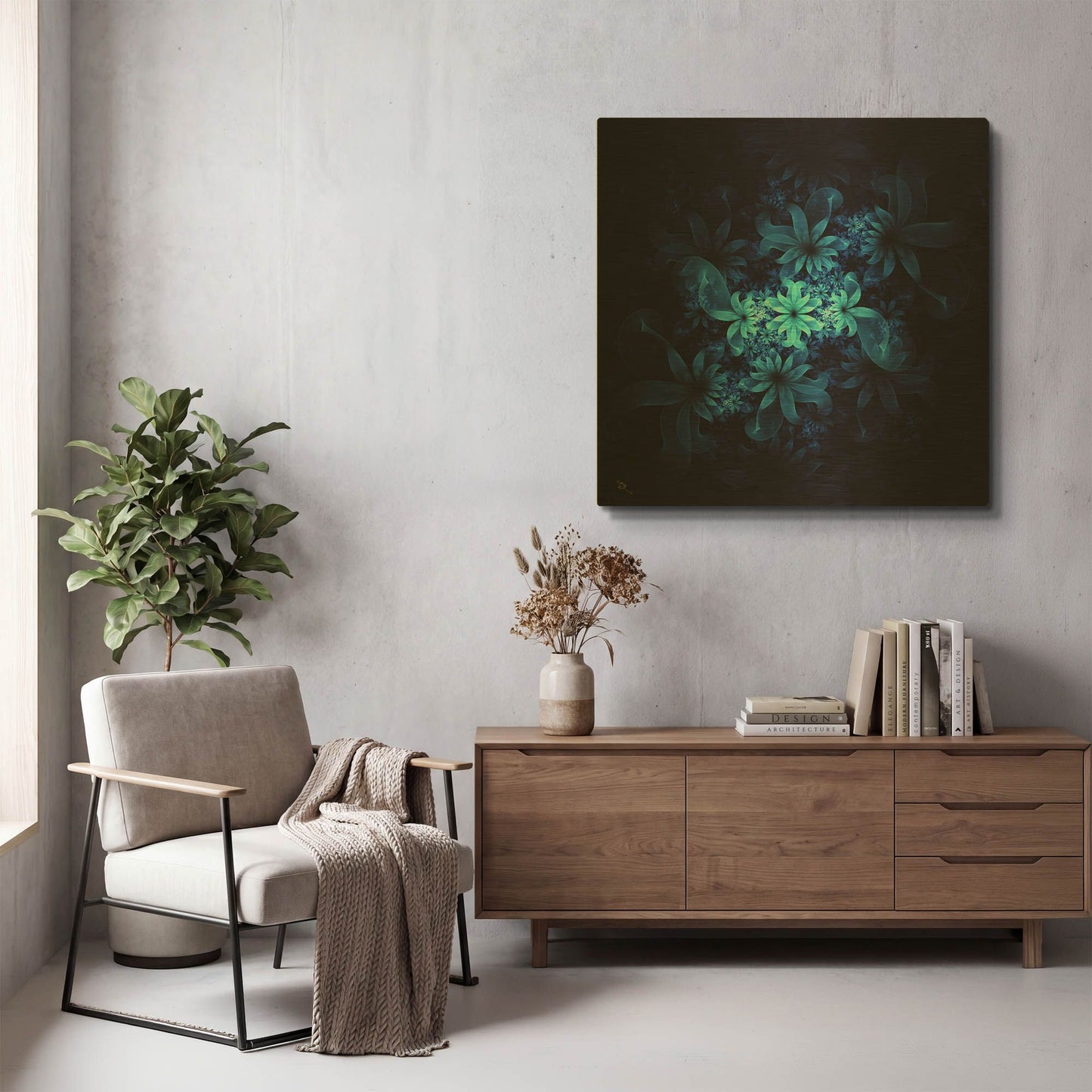 'Luminous Flowers' By Cameron Gray Gold Metal Wall Art