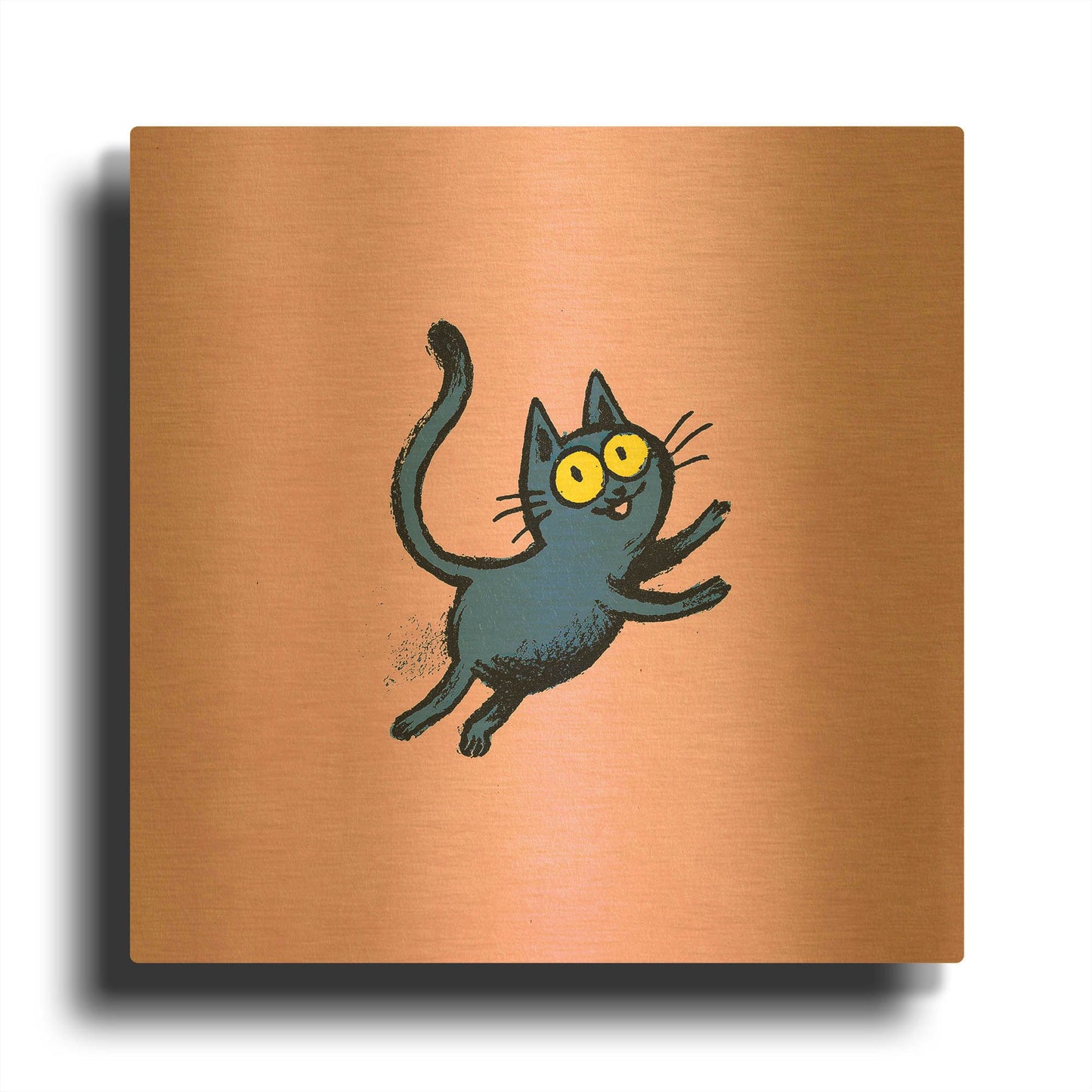 'Kitty's Cotton Candy' By Rich Monet Gold Metal Wall Art