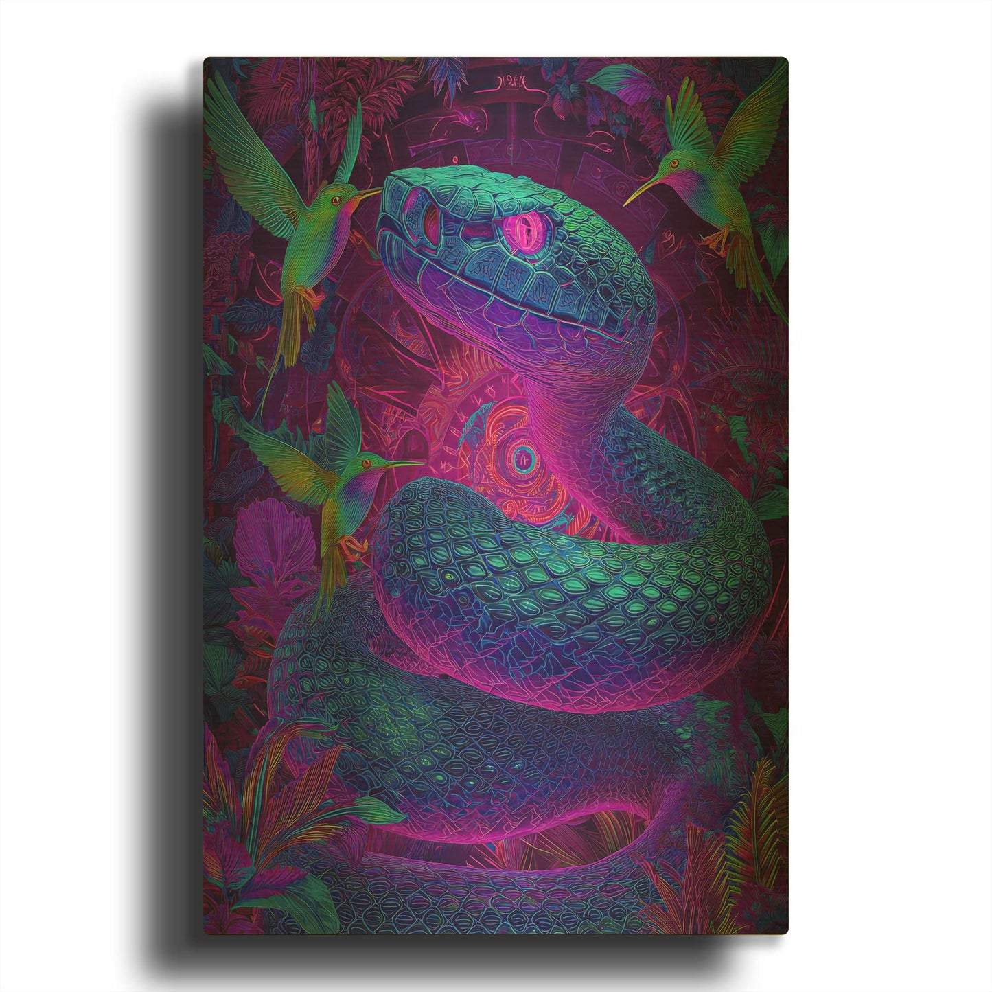 'Snake Land 2' By Rich Monet Gold Metal Wall Art