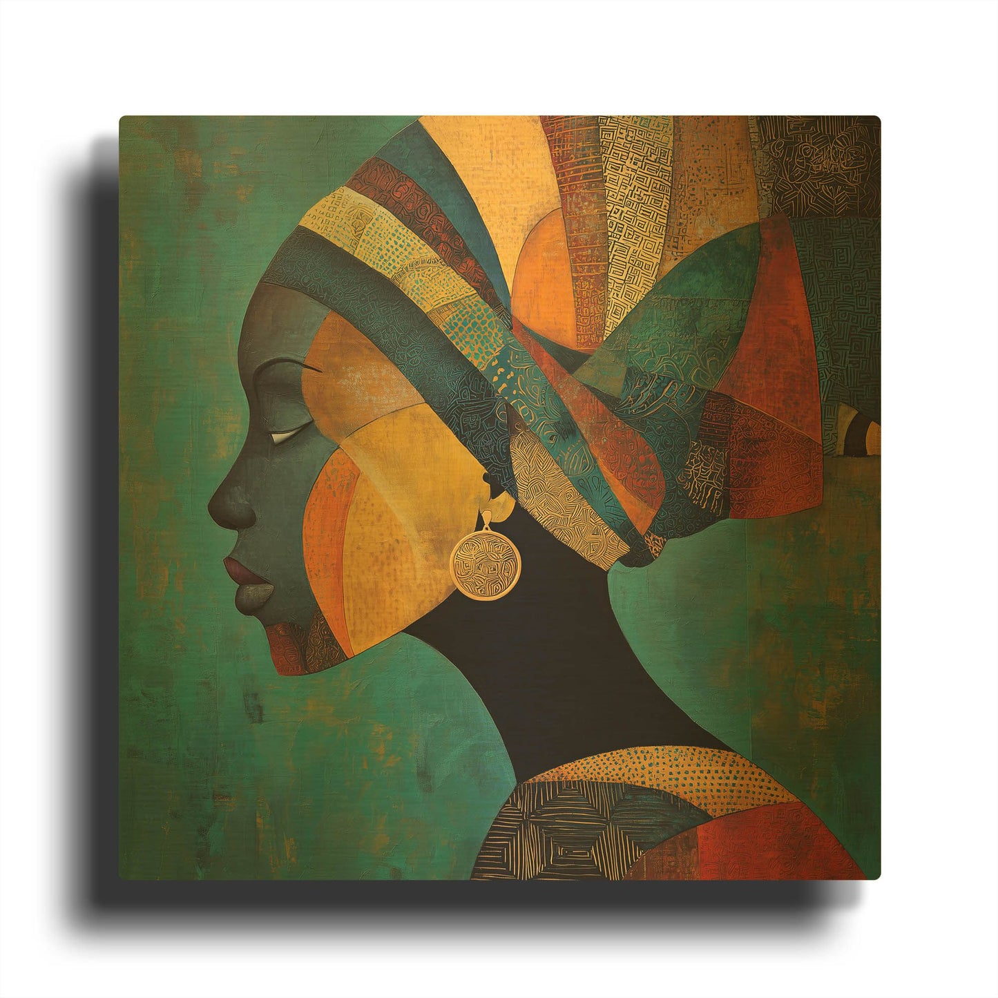 'Soulful Whisper' By Rich Monet Gold Metal Wall Art