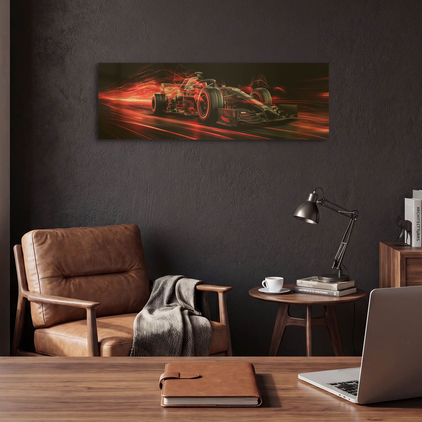 'Speed Demon Red' By Rich Monet Gold Metal Wall Art