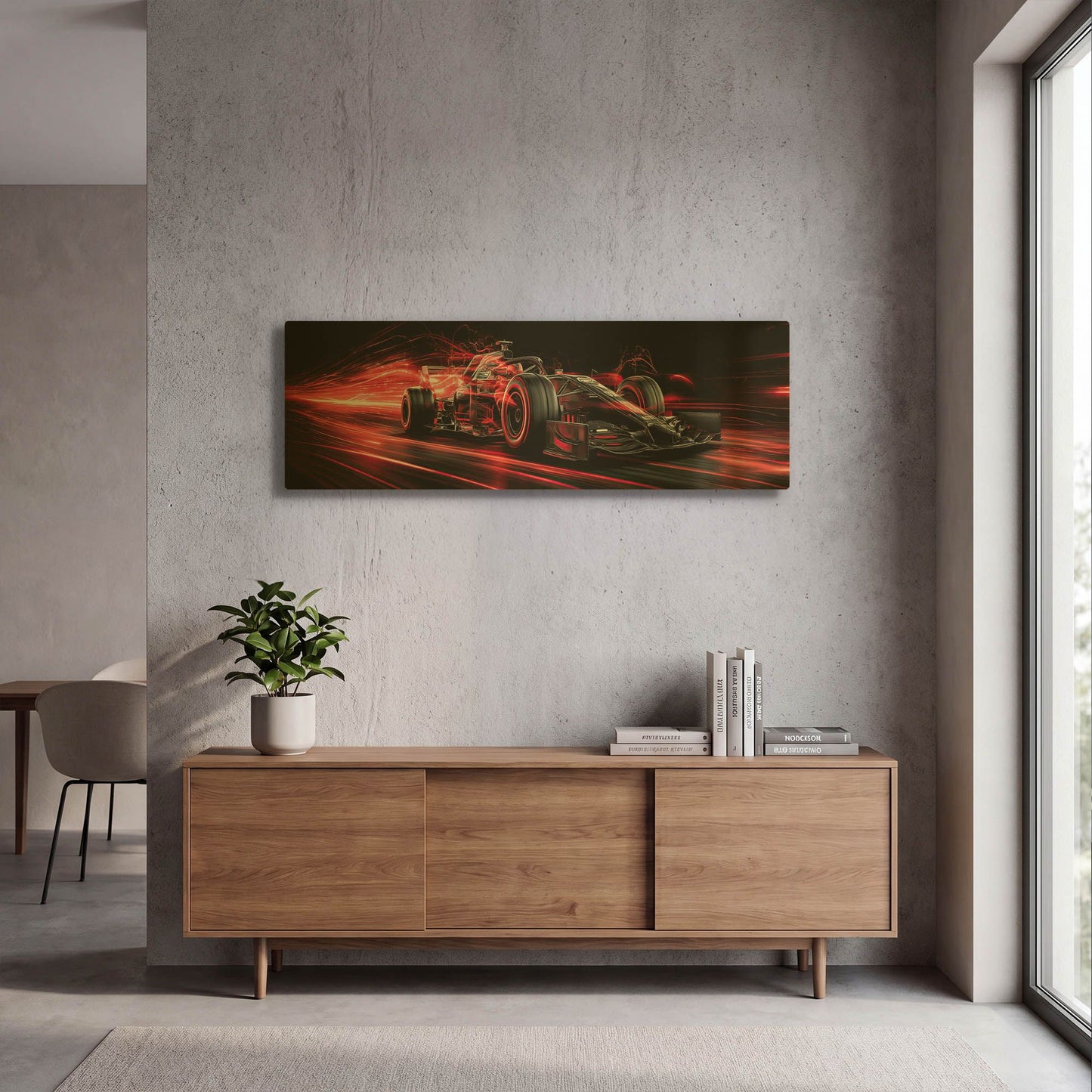 'Speed Demon Red' By Rich Monet Gold Metal Wall Art
