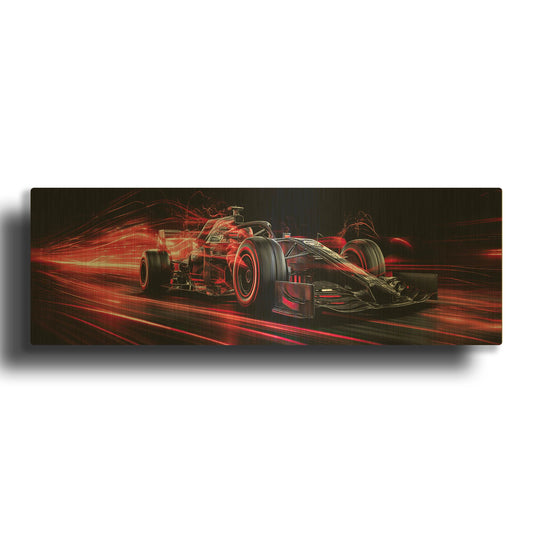'Speed Demon Red' By Rich Monet Gold Metal Wall Art