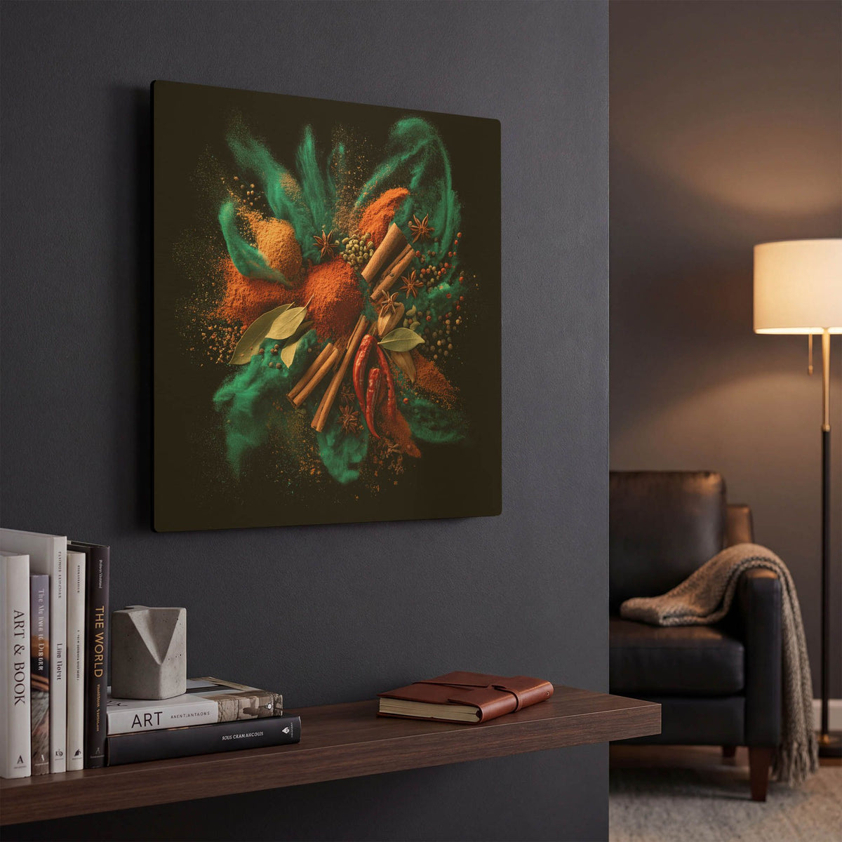 'Spice Medley 2' By Rich Monet Gold Metal Wall Art