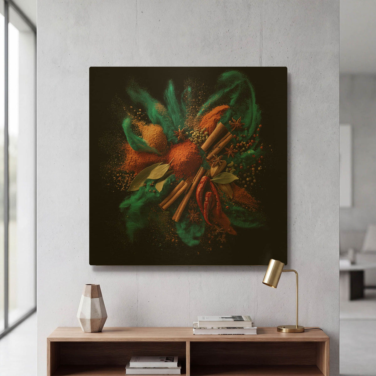 'Spice Medley 2' By Rich Monet Gold Metal Wall Art