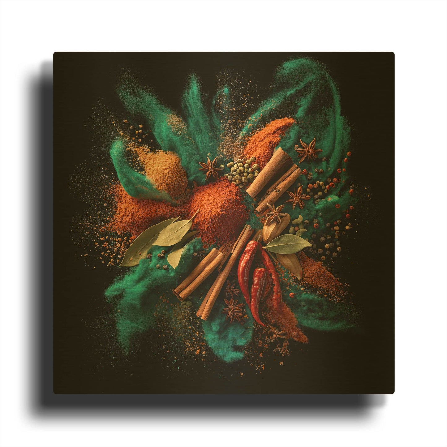 'Spice Medley 2' By Rich Monet Gold Metal Wall Art