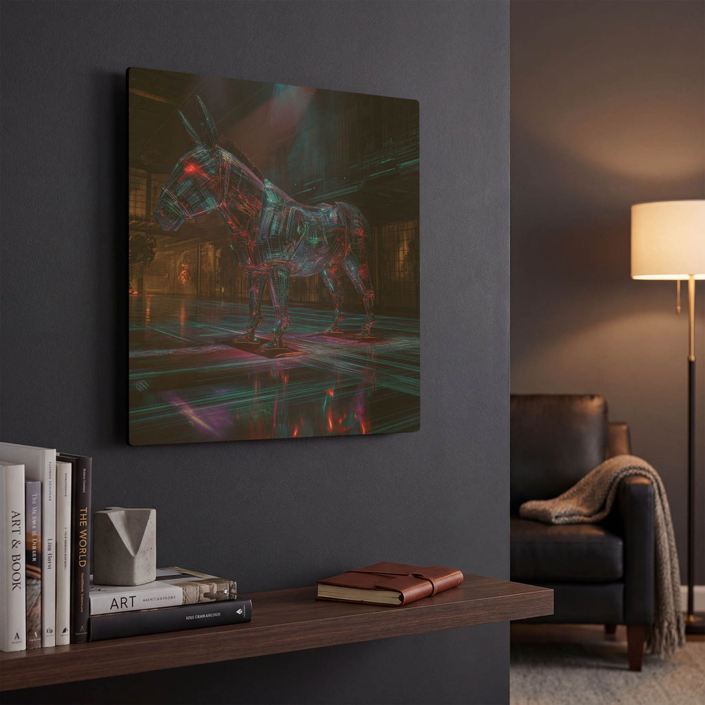 'The Democrat' By Rich Monet Gold Metal Wall Art