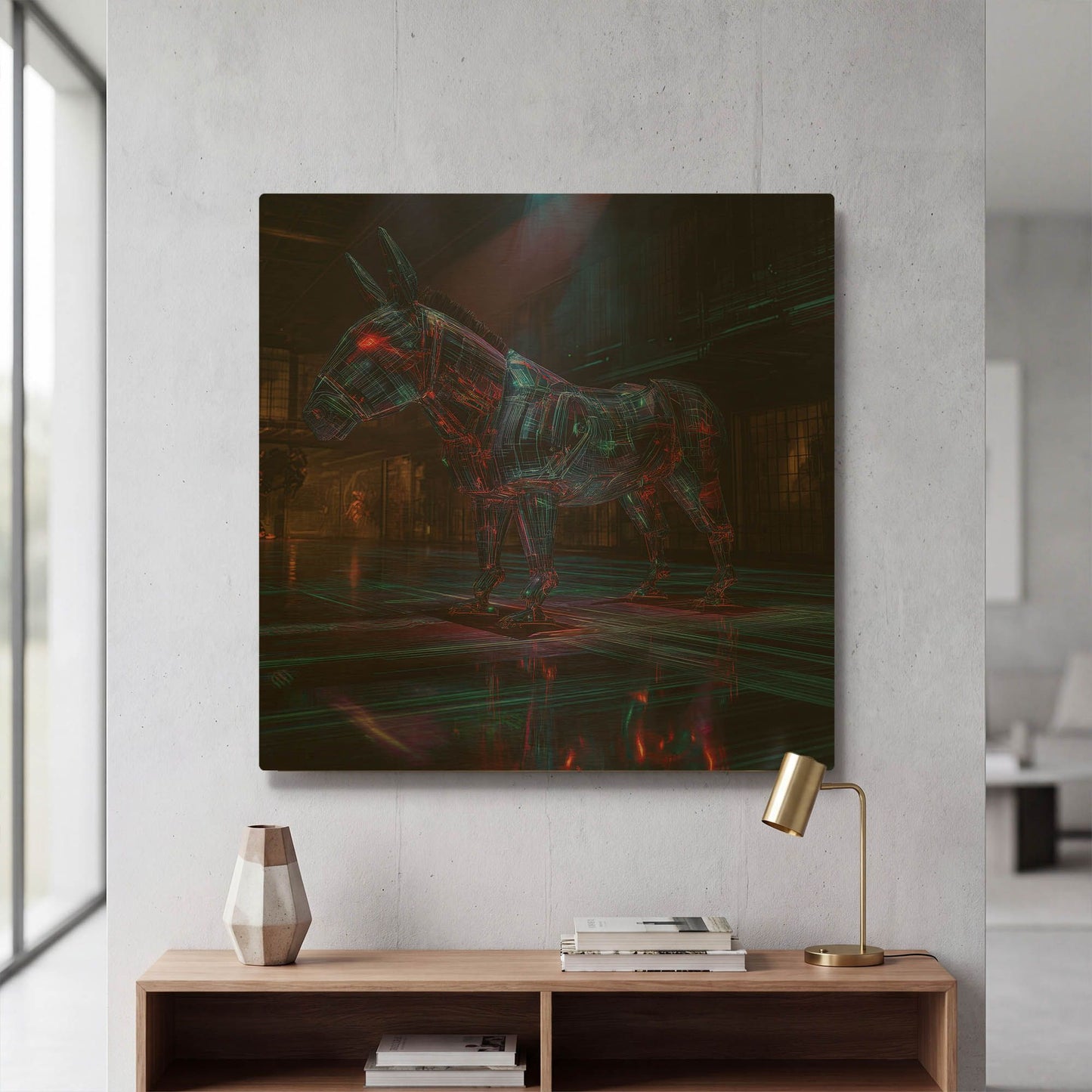 'The Democrat' By Rich Monet Gold Metal Wall Art