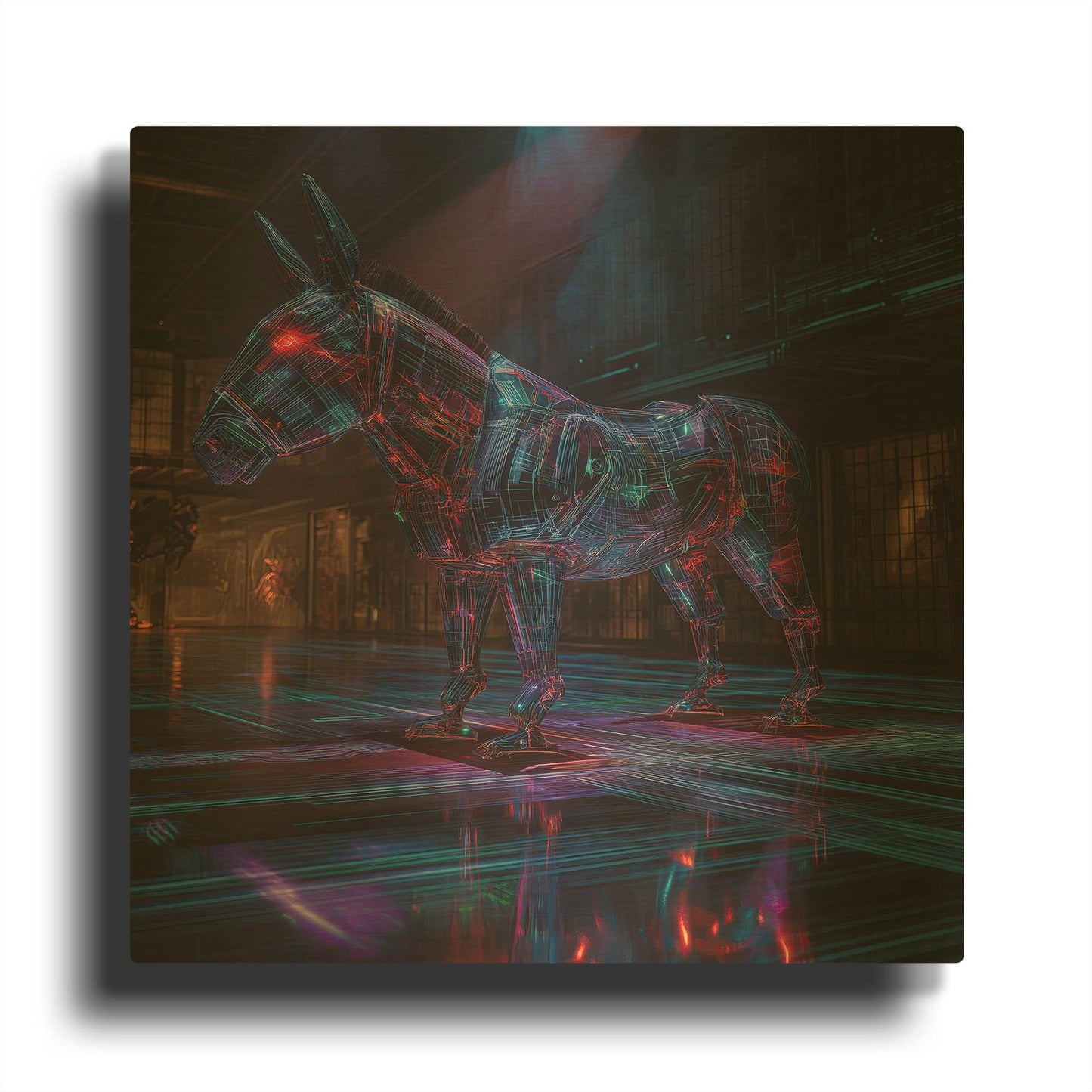 'The Democrat' By Rich Monet Gold Metal Wall Art