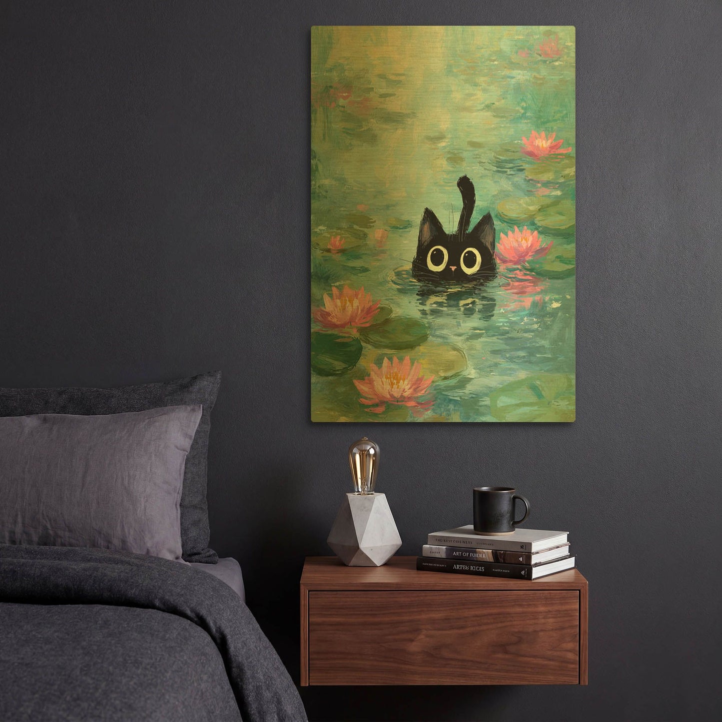 'Cat Fish' By Rich Monet Gold Metal Wall Art