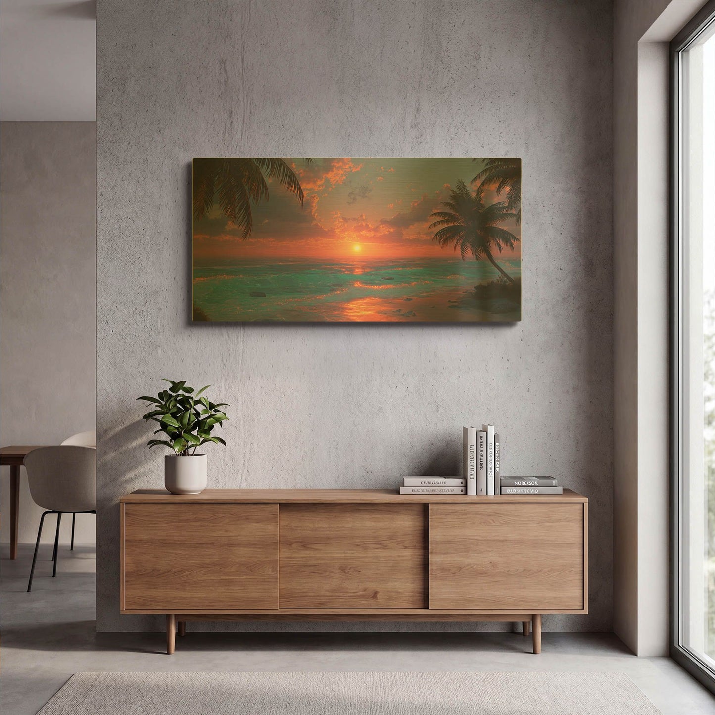 'Sunset Time' By Rich Monet Gold Metal Wall Art