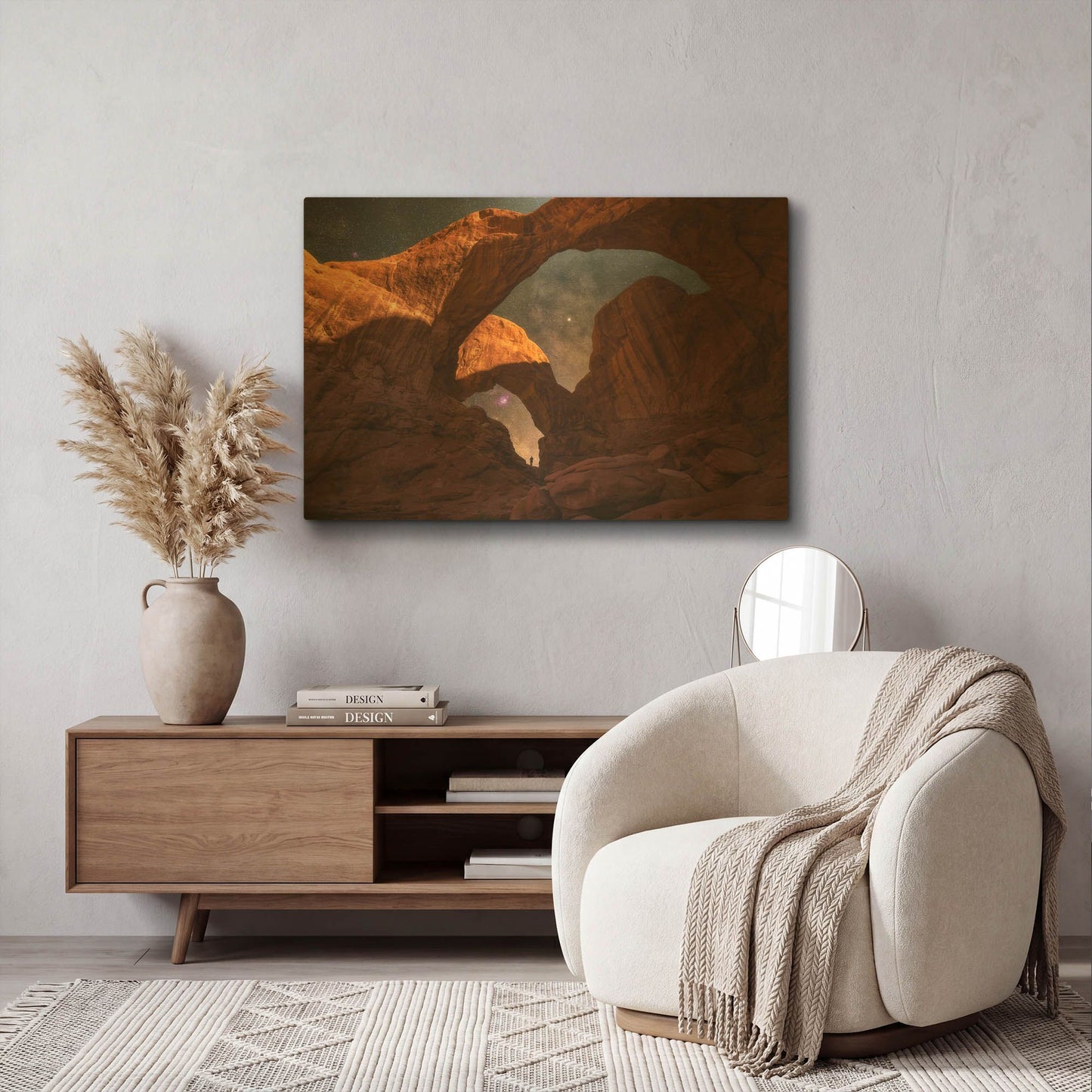 'Explore the Night' By Darren White Gold Metal Wall Art