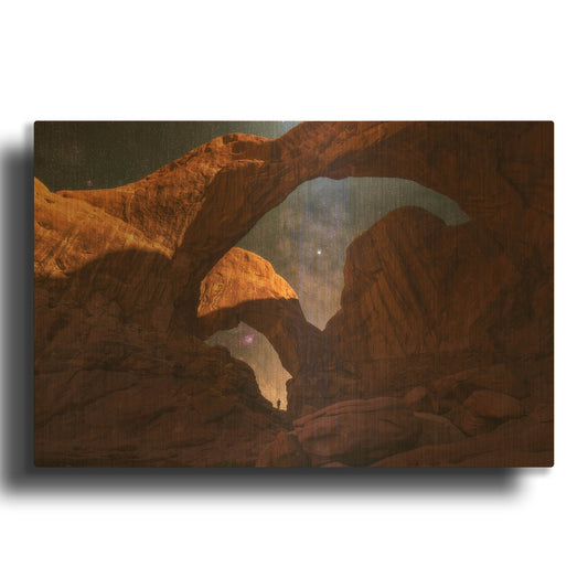 'Explore the Night' By Darren White Gold Metal Wall Art