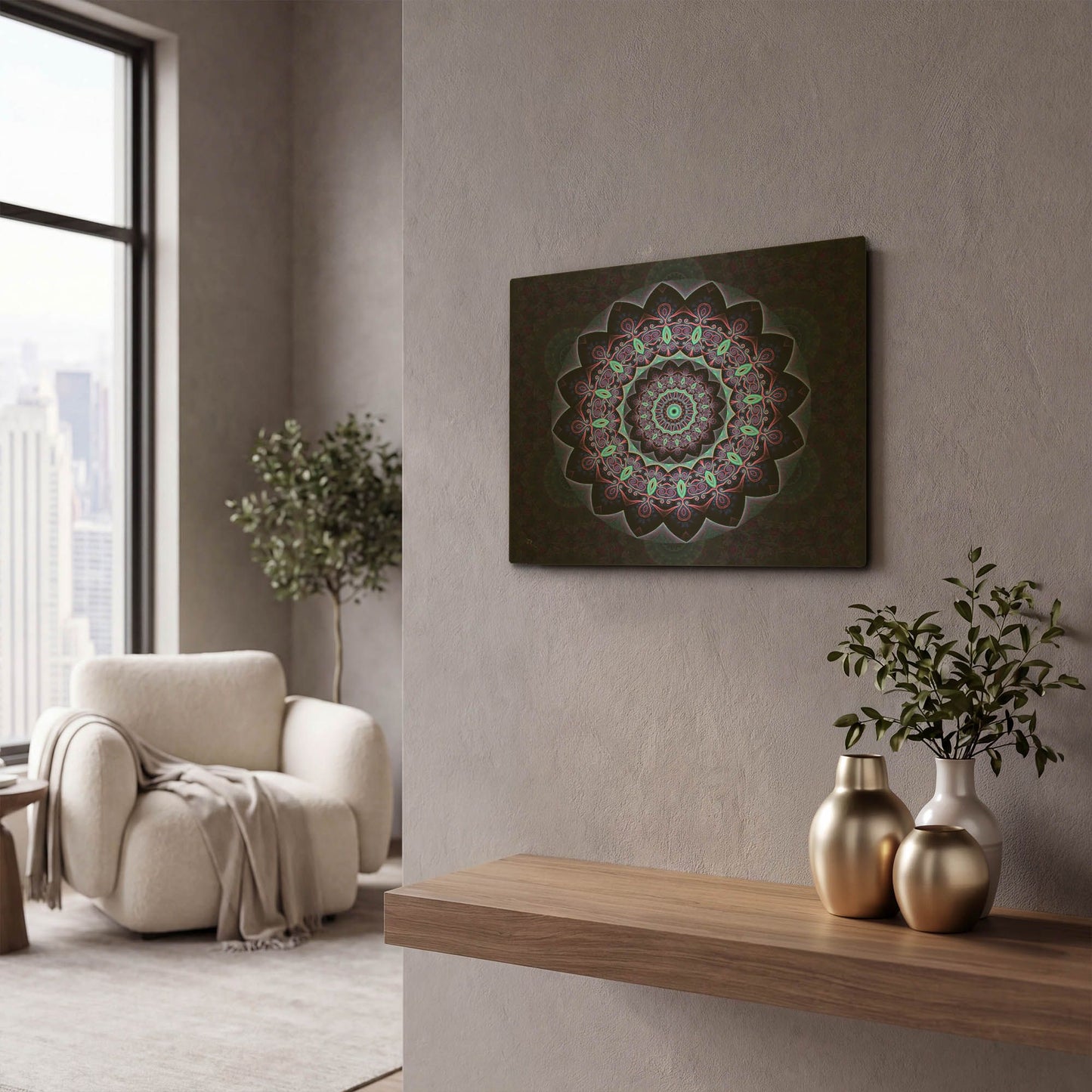 'Set and Setting 4' By Cameron Gray Gold Metal Wall Art