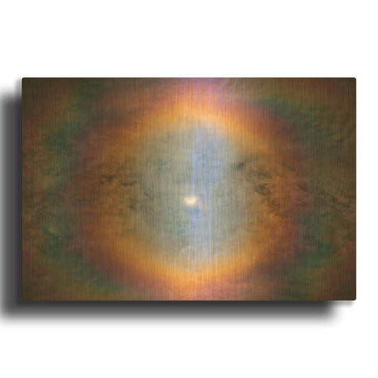'Eye of the Eclipse Final' By Darren White Gold Metal Wall Art