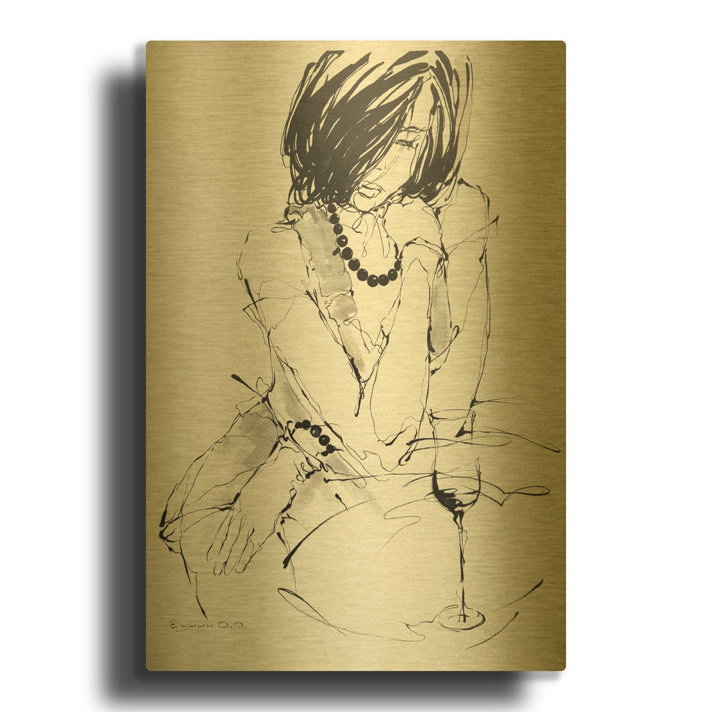 'Stood Up' By Alexander Gunin Gold Metal Wall Art