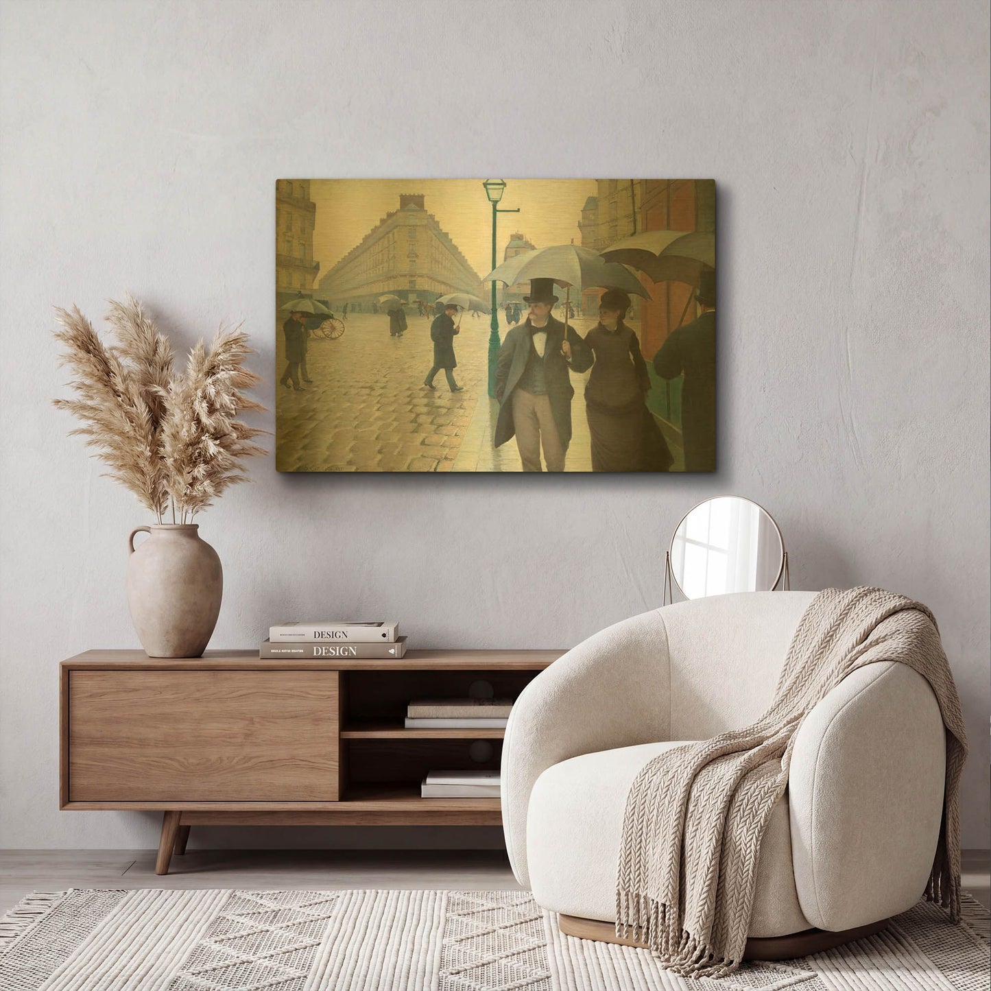 'Paris Street; Rainy Day' By LUXE Gold Metal Wall Art