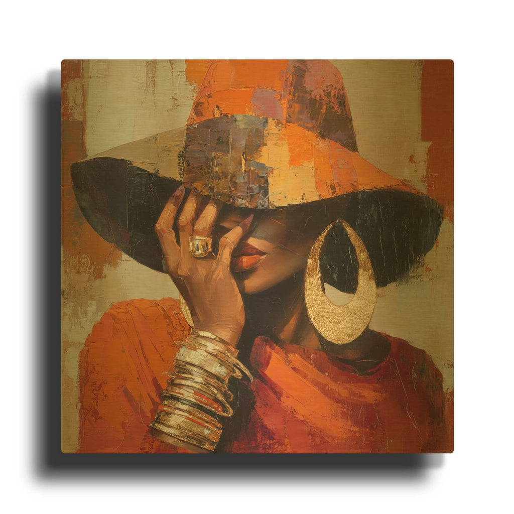 'Afraid Of Nothing' By Rey Klimt Gold Metal Wall Art