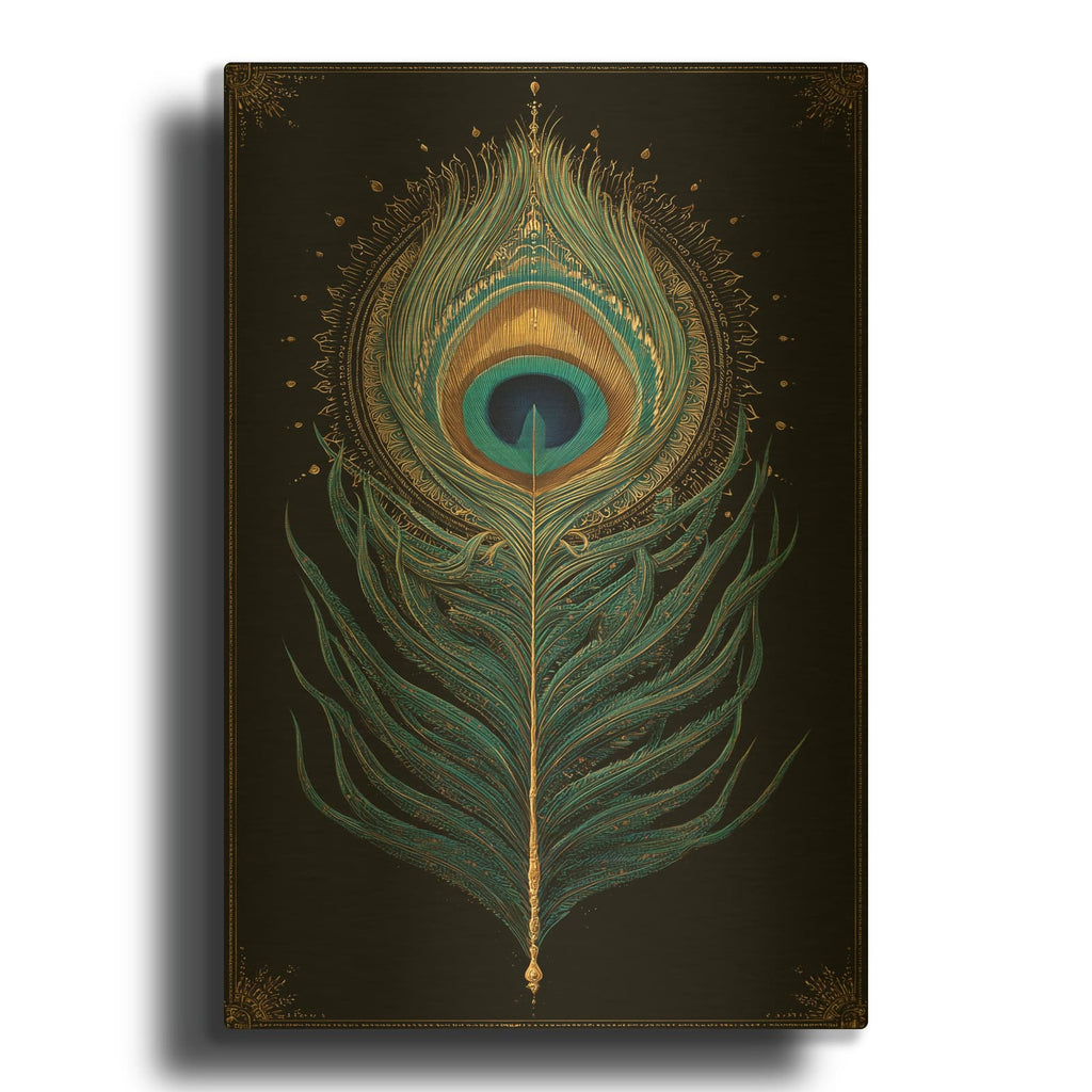 'Golden Peacock' By Rey Klimt Gold Metal Wall Art