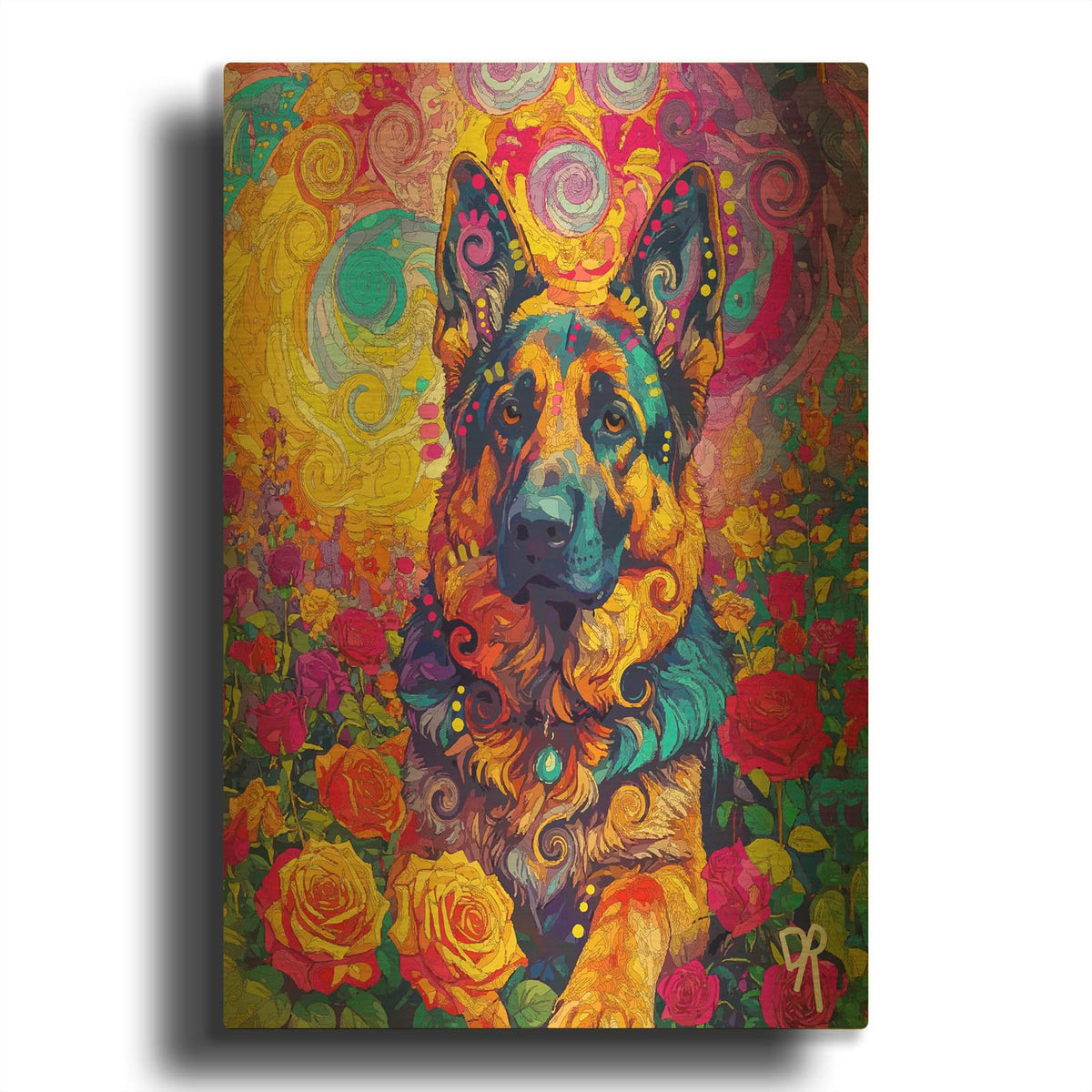 'The Spring Sprung Shep' By Dean Russo Gold Metal Wall Art