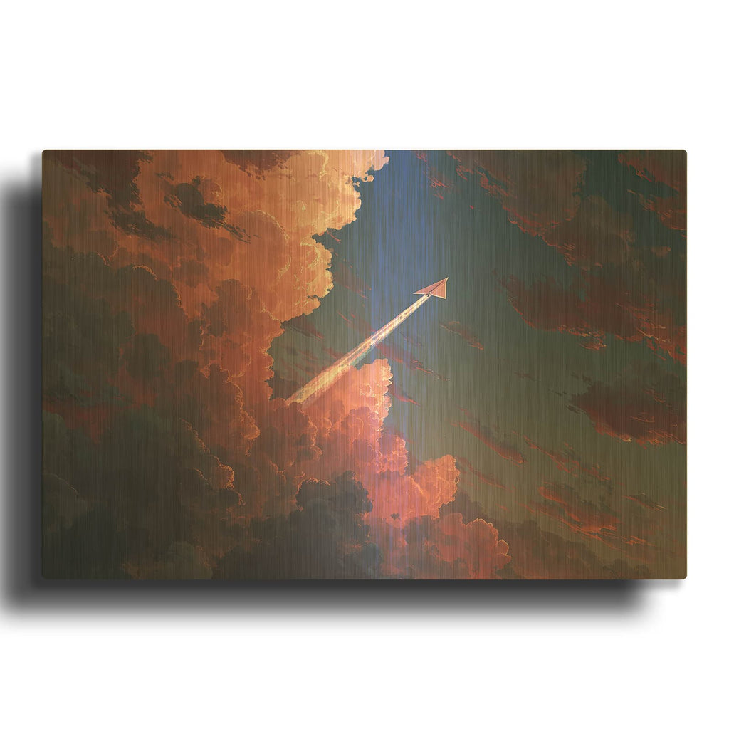 'Childhood Memoir 1' By Ann Klee Gold Metal Wall Art
