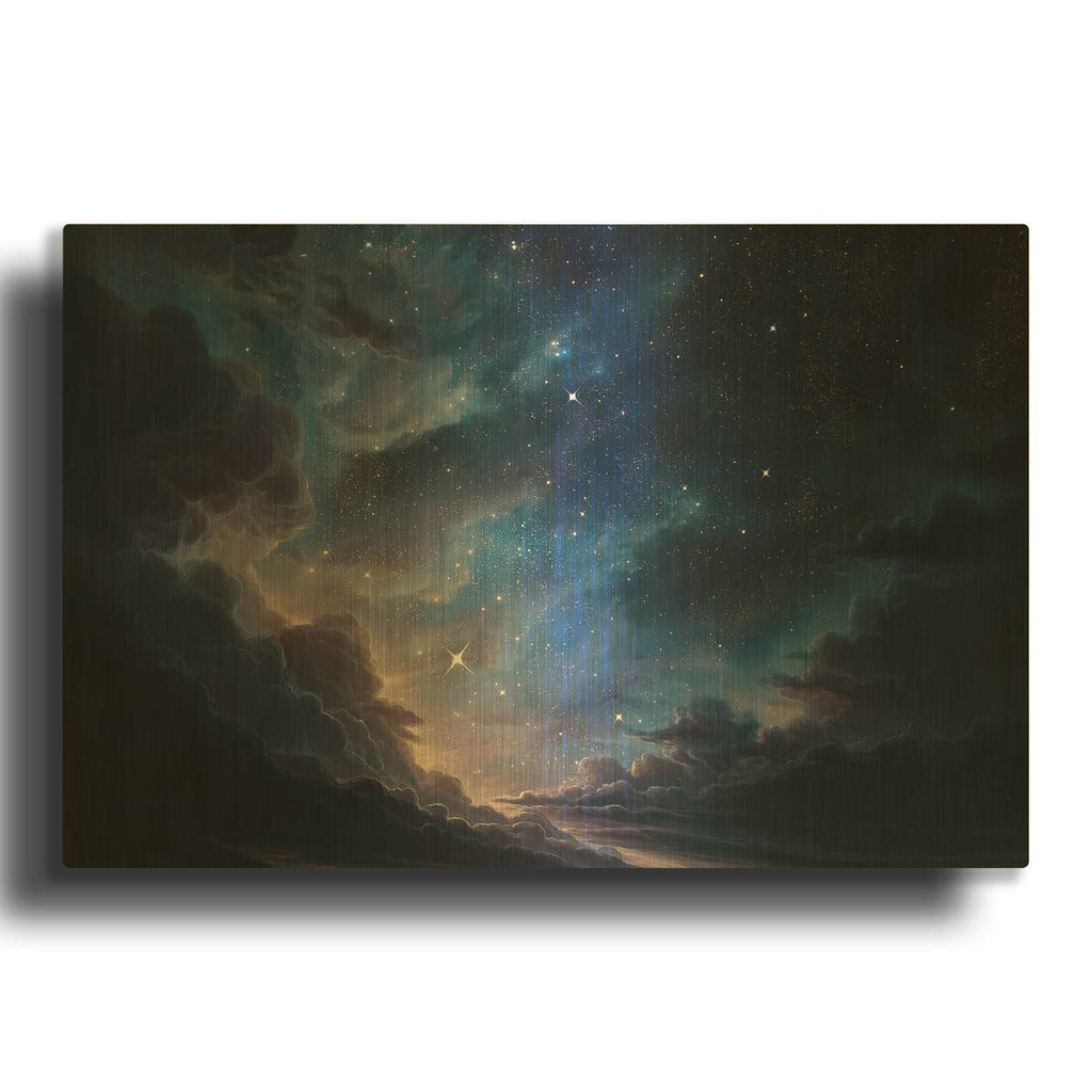 'Cosmic Clouds' By Ann Klee Gold Metal Wall Art