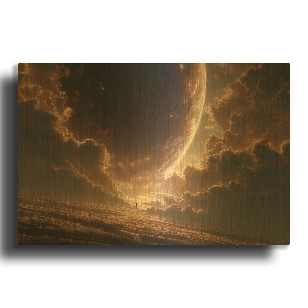'Marz Sunset 2' By Ann Klee Gold Metal Wall Art