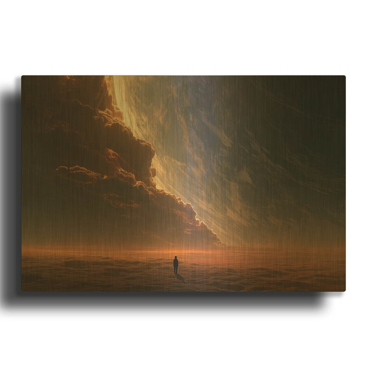 'Marz Sunset' By Ann Klee Gold Metal Wall Art