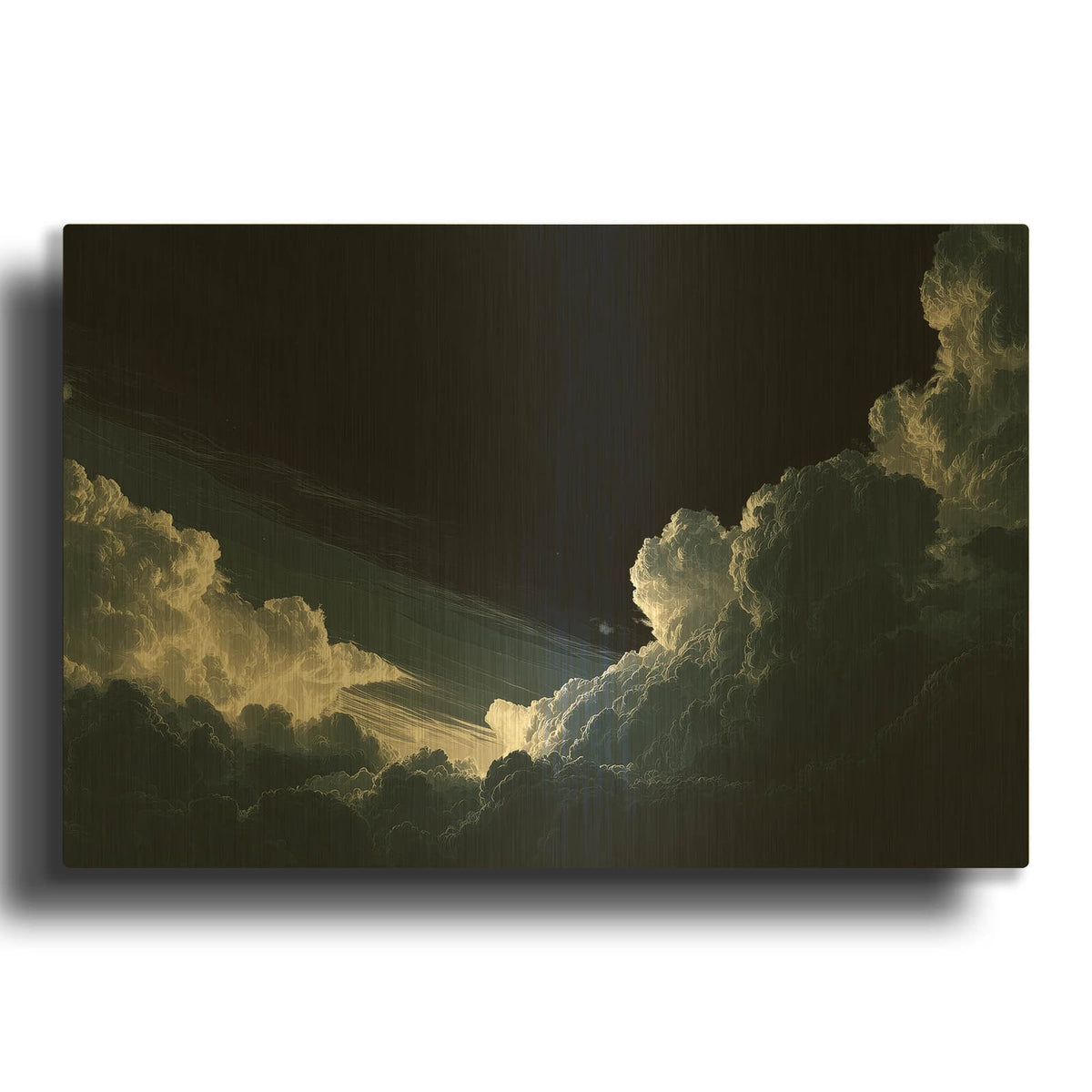 'Sublime Night Sky 1' By Ann Klee Gold Metal Wall Art