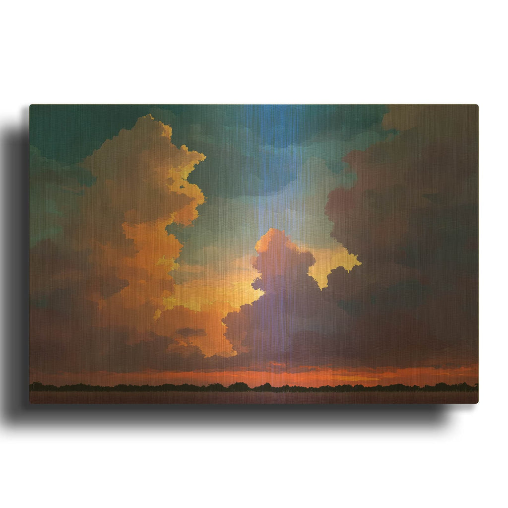 'Sweet Homeland 2' By Ann Klee Gold Metal Wall Art