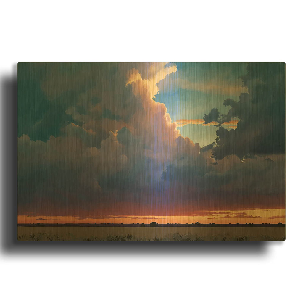 'Sweet Homeland 3' By Ann Klee Gold Metal Wall Art