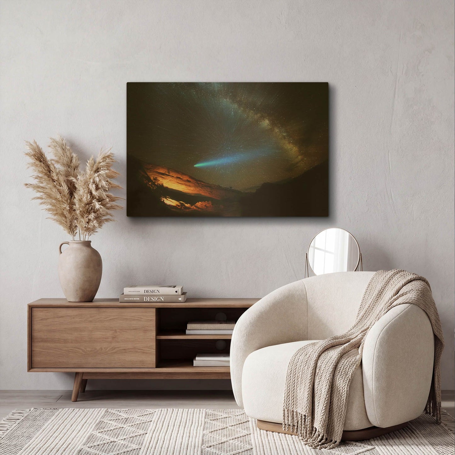 'Galactic Traveler' By Darren White Gold Metal Wall Art