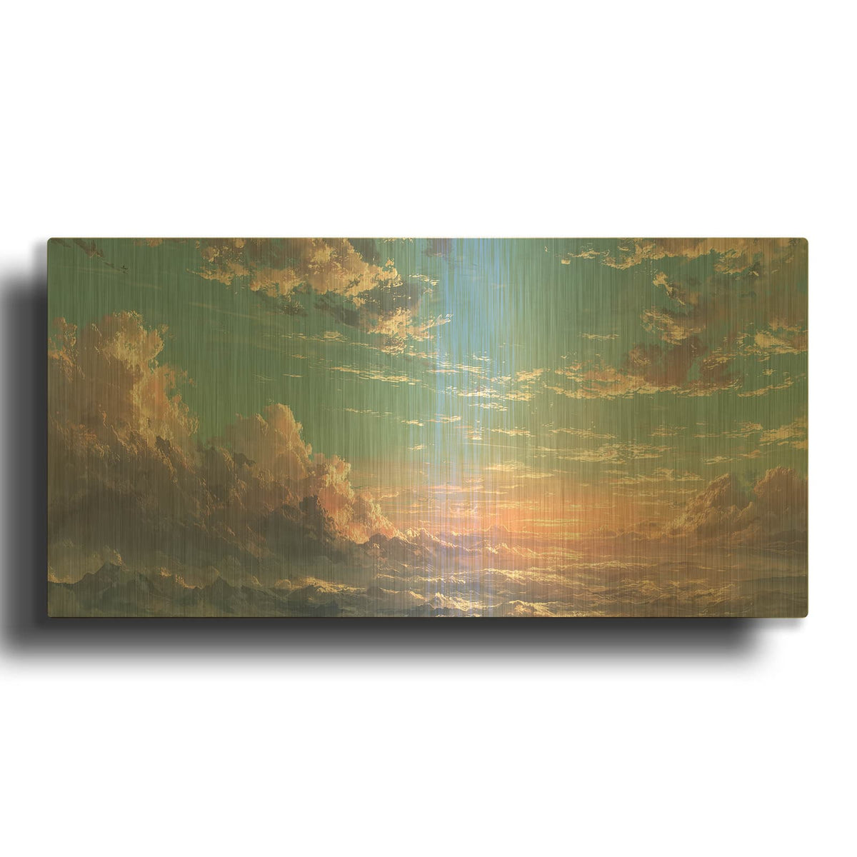 'Heaven Glow' By Ann Klee Gold Metal Wall Art