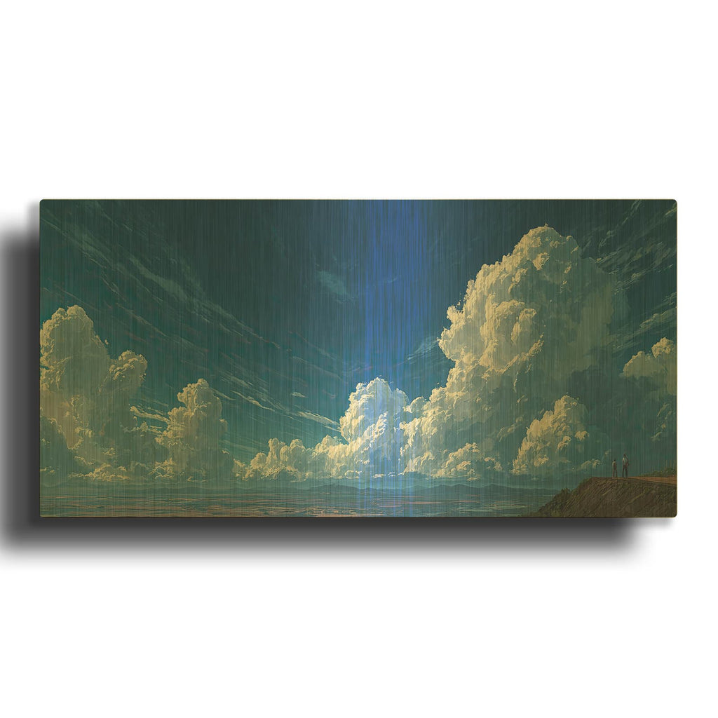 'Summit With Dad' By Ann Klee Gold Metal Wall Art