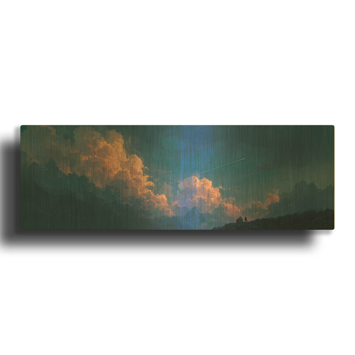 'Make A Wish Panorama' By Ann Klee Gold Metal Wall Art