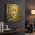 'Beagle Yoga Tree Pose' By Rich Monet Gold Metal Wall Art