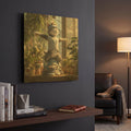 'Cat Team Yoga' By Rich Monet Gold Metal Wall Art
