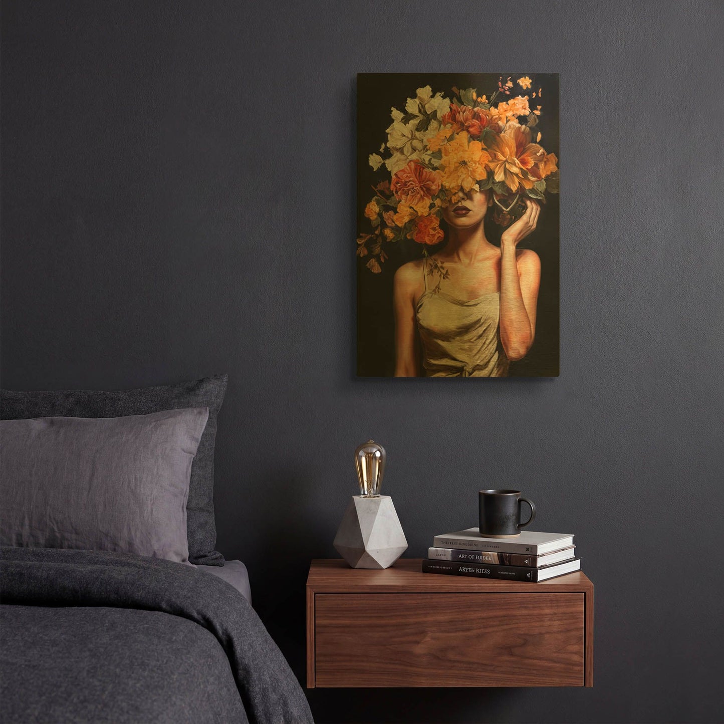 'Flowergirl' By Rich Monet Gold Metal Wall Art