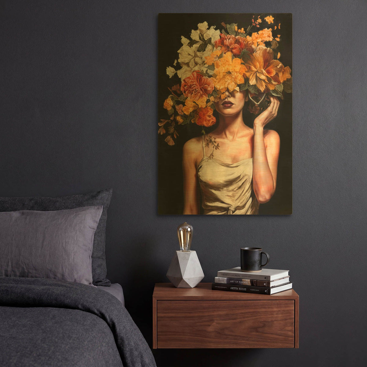 'Flowergirl' By Rich Monet Gold Metal Wall Art