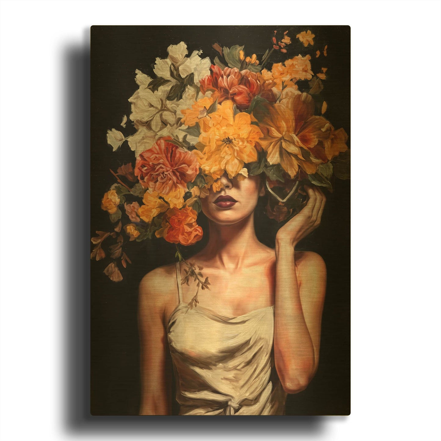 'Flowergirl' By Rich Monet Gold Metal Wall Art