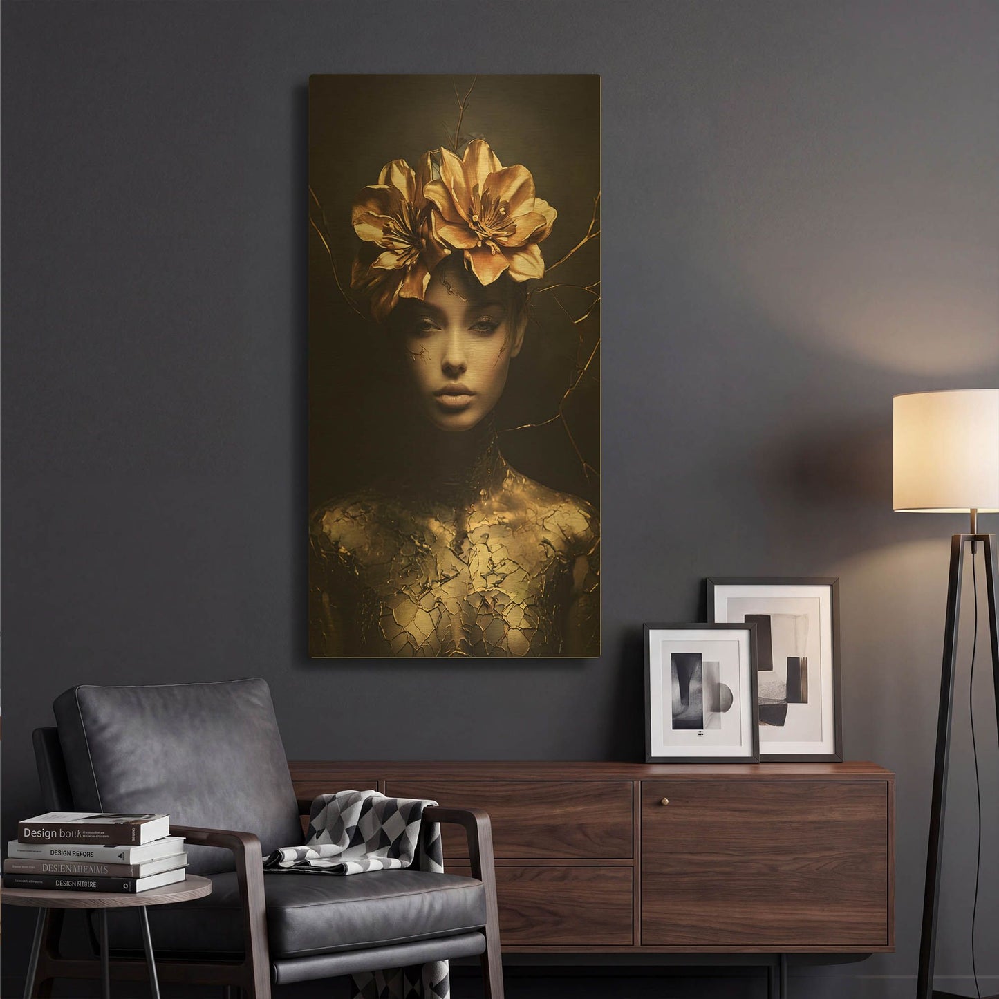 'Gold Goddess' By Rich Monet Gold Metal Wall Art