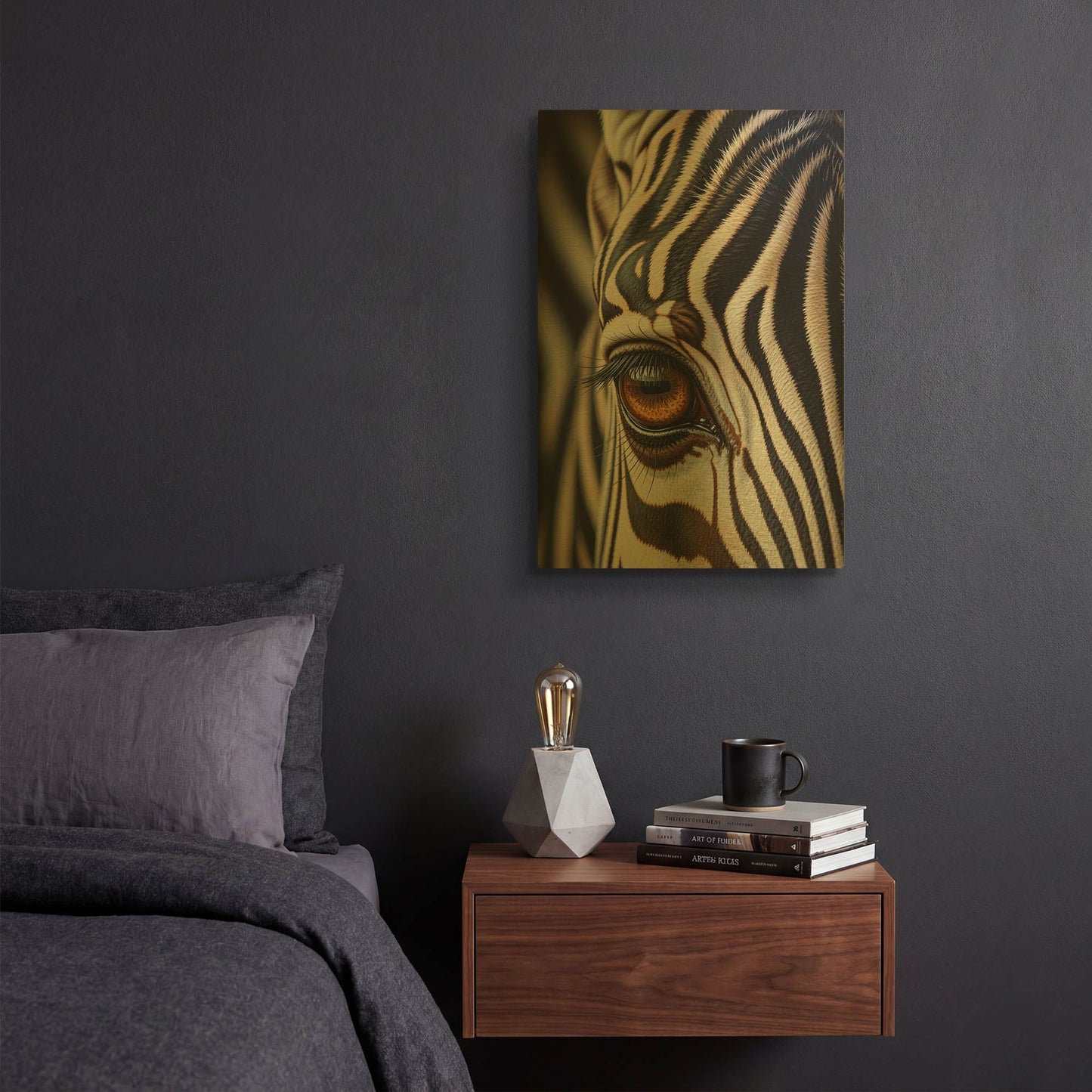 'I Am Zebra 2' By Rich Monet Gold Metal Wall Art