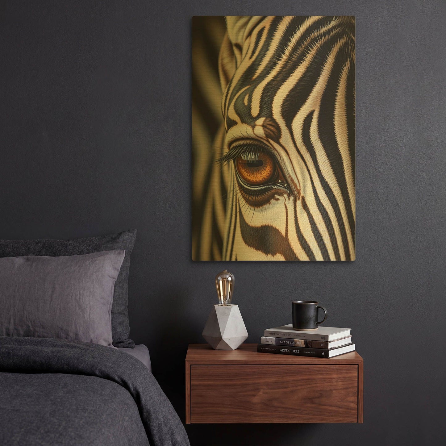 'I Am Zebra 2' By Rich Monet Gold Metal Wall Art