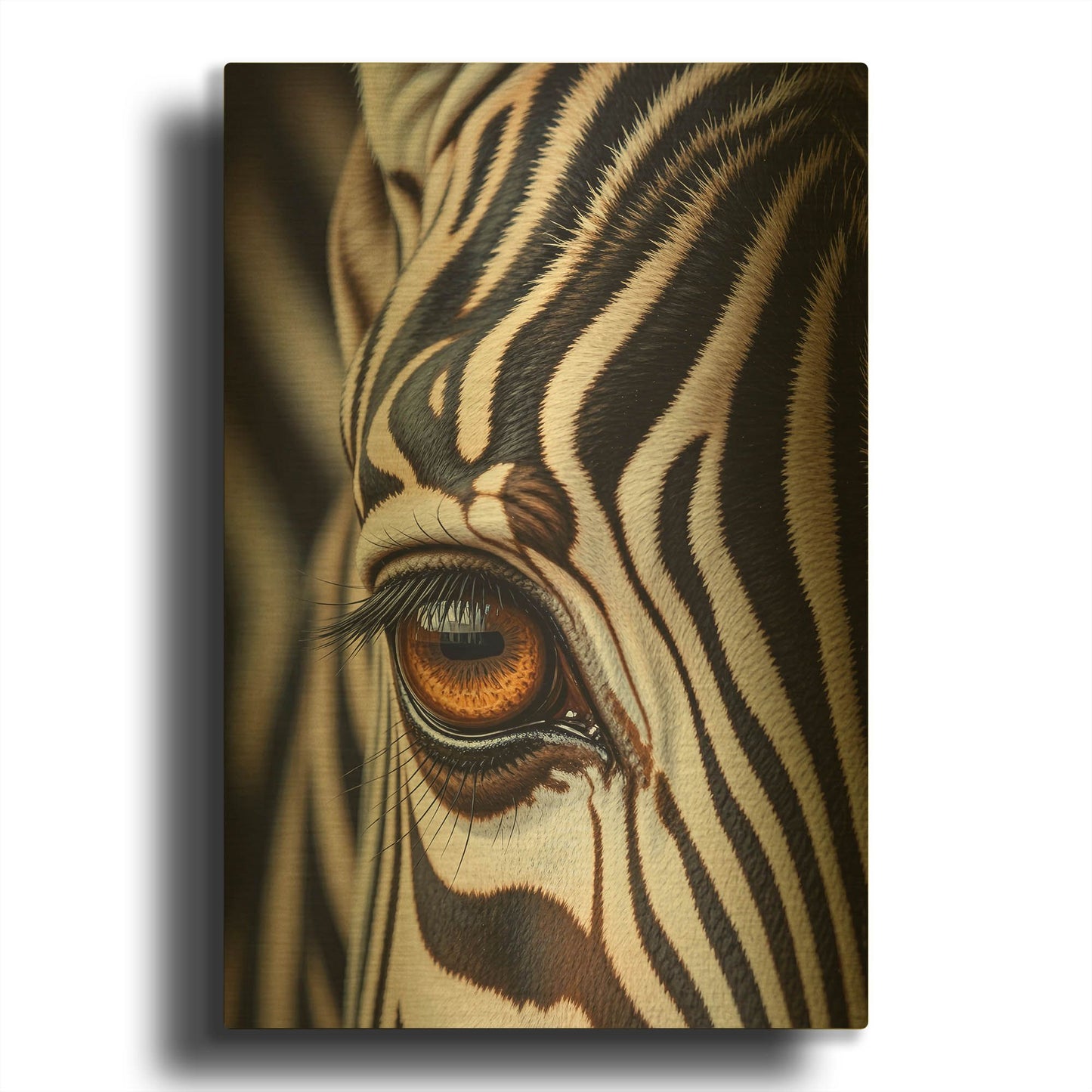 'I Am Zebra 2' By Rich Monet Gold Metal Wall Art
