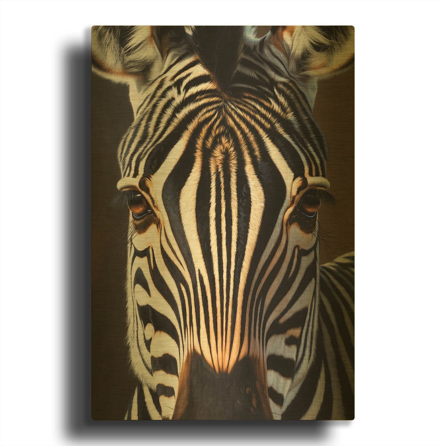 'I Am Zebra' By Rich Monet Gold Metal Wall Art
