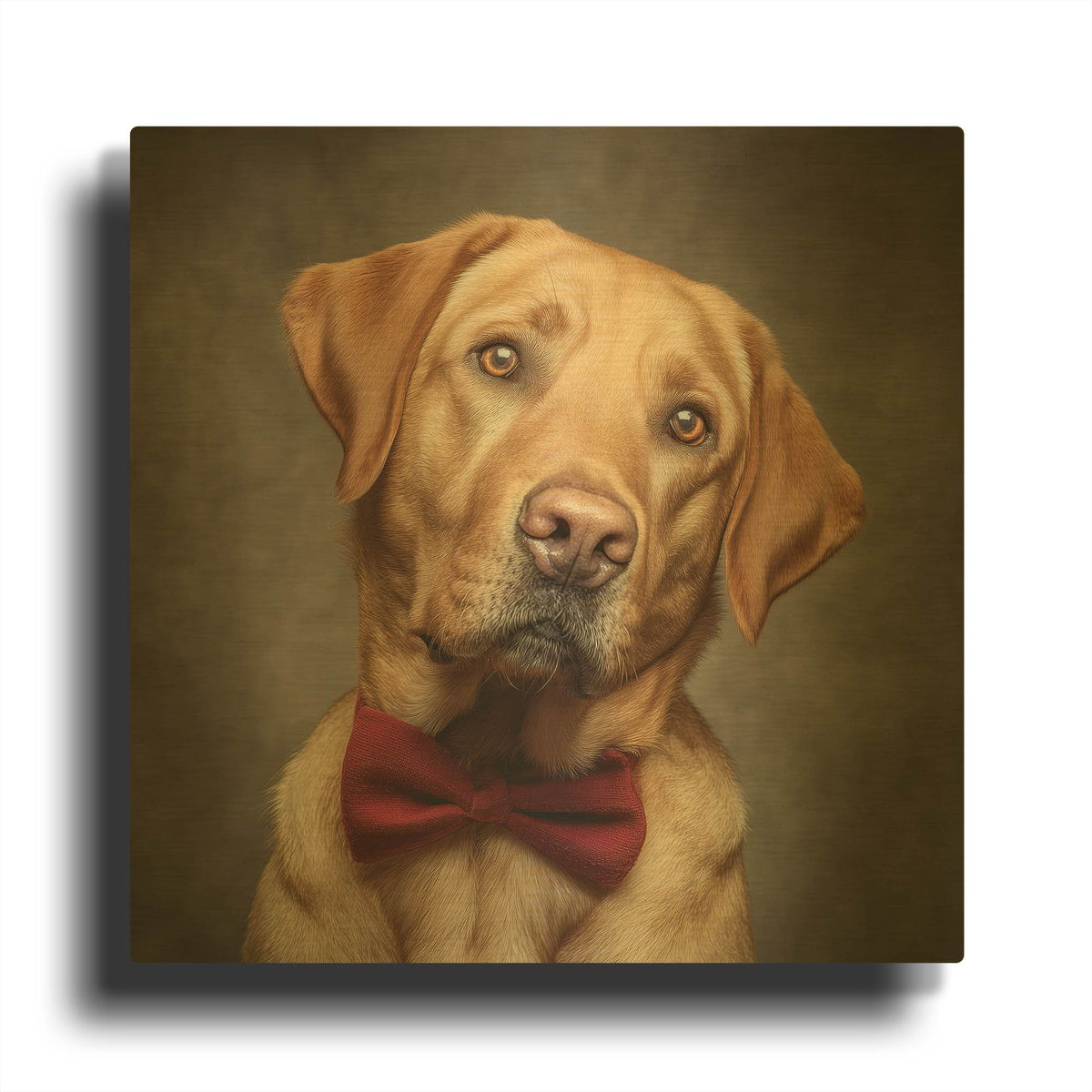 'Labrador Retrieve Photoshoot' By Rich Monet Gold Metal Wall Art
