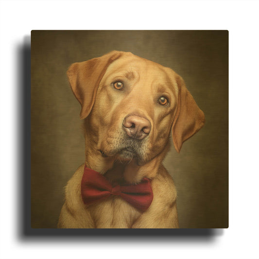 'Labrador Retrieve Photoshoot' By Rich Monet Gold Metal Wall Art
