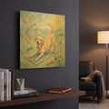 'Labrador Retriever Yoga Cobra Pose' By Rich Monet Gold Metal Wall Art