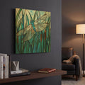 'Stained Glass Dragonfly' By Rich Monet Gold Metal Wall Art
